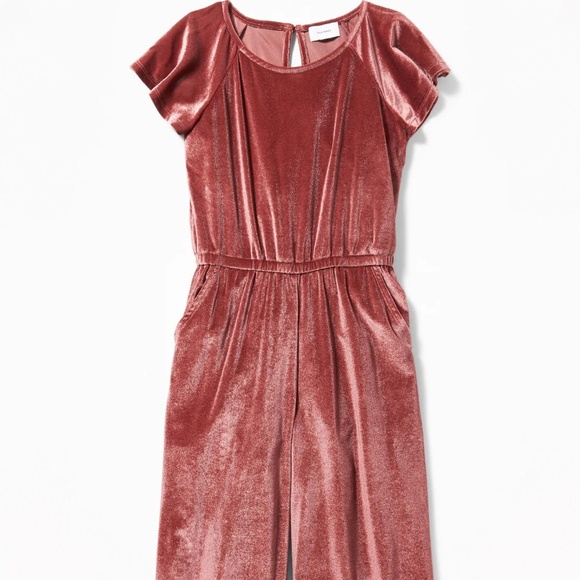 Old Navy Other - Velvet Flutter-Sleeve Wide-Leg Jumpsuit for Girls